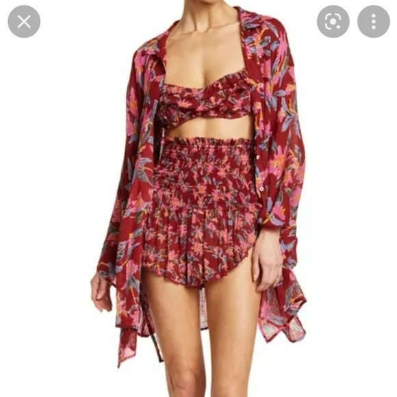🍒NWT🍒 FREE PEOPLE 3 PIECE TROPICAL SET - Picture 2 of 8